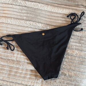 Victoria's Secret Black Tie-Side Bikini Bottom